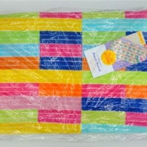 Colorful Stripe Plastic Table Cover - Multi Color -
